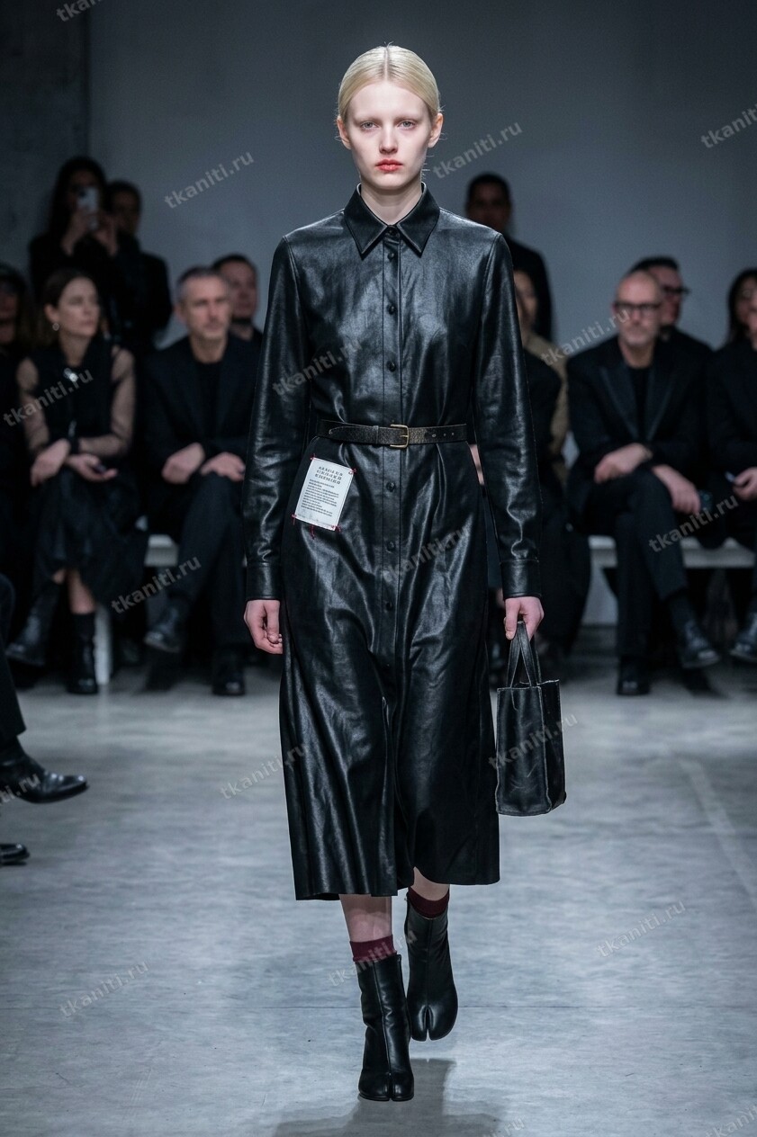 Шерсть с фактурой под кожу MAISON MARGIELA 9632 из Италии